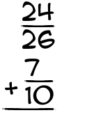 What is 24/26 + 7/10?