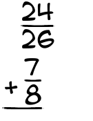 What is 24/26 + 7/8?