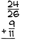 What is 24/26 + 9/11?