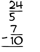 What is 24/5 - 7/10?