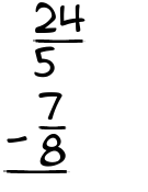 What is 24/5 - 7/8?