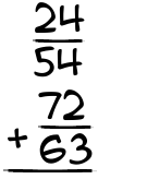 What is 24/54 + 72/63?