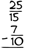 What is 25/15 - 7/10?