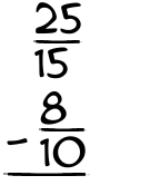 What is 25/15 - 8/10?