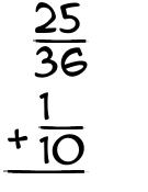 What is 25/36 + 1/10?