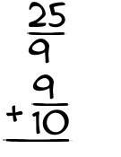 What is 25/9 + 9/10?