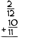 What is 2/12 + 10/11?