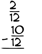 What is 2/12 - 10/12?