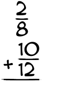 What is 2/8 + 10/12?