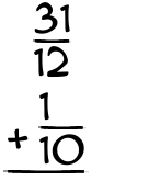 What is 31/12 + 1/10?