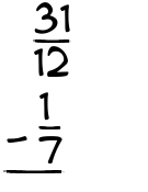 What is 31/12 - 1/7?