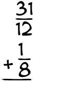 What is 31/12 + 1/8?
