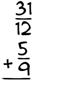 What is 31/12 + 5/9?