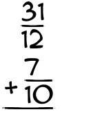 What is 31/12 + 7/10?