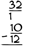 What is 32/1 - 10/12?