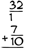 What is 32/1 + 7/10?