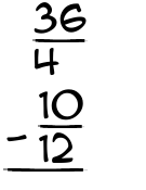 What is 36/4 - 10/12?