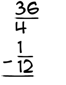 What is 36/4 - 1/12?