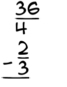 What is 36/4 - 2/3?