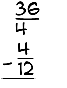 What is 36/4 - 4/12?