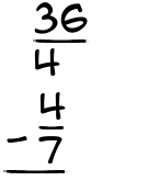 What is 36/4 - 4/7?