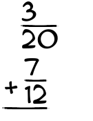 What is 3/20 + 7/12?