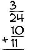 What is 3/24 + 10/11?