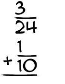 What is 3/24 + 1/10?