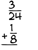 What is 3/24 + 1/8?
