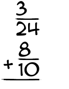 What is 3/24 + 8/10?