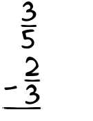 What is 3/5 - 2/3?