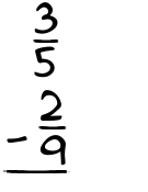 What is 3/5 - 2/9?