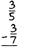 What is 3/5 - 3/7?