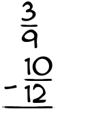 What is 3/9 - 10/12?