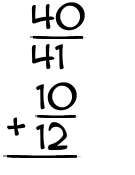 What is 40/41 + 10/12?