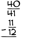 What is 40/41 - 11/12?
