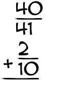 What is 40/41 + 2/10?