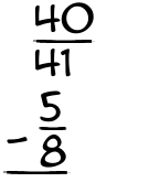 What is 40/41 - 5/8?
