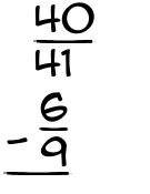 What is 40/41 - 6/9?