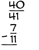 What is 40/41 - 7/11?