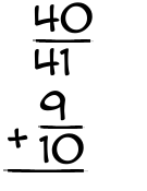 What is 40/41 + 9/10?