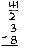 What is 41/2 - 3/8?