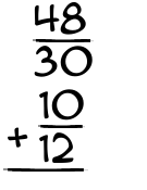 What is 48/30 + 10/12?