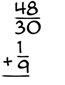 What is 48/30 + 1/9?