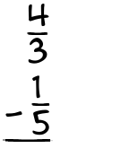 What is 4/3 - 1/5?