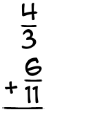 What is 4/3 + 6/11?