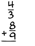 What is 4/3 + 8/9?