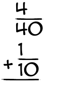 What is 4/40 + 1/10?