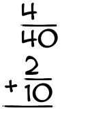 What is 4/40 + 2/10?