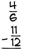 What is 4/6 - 11/12?